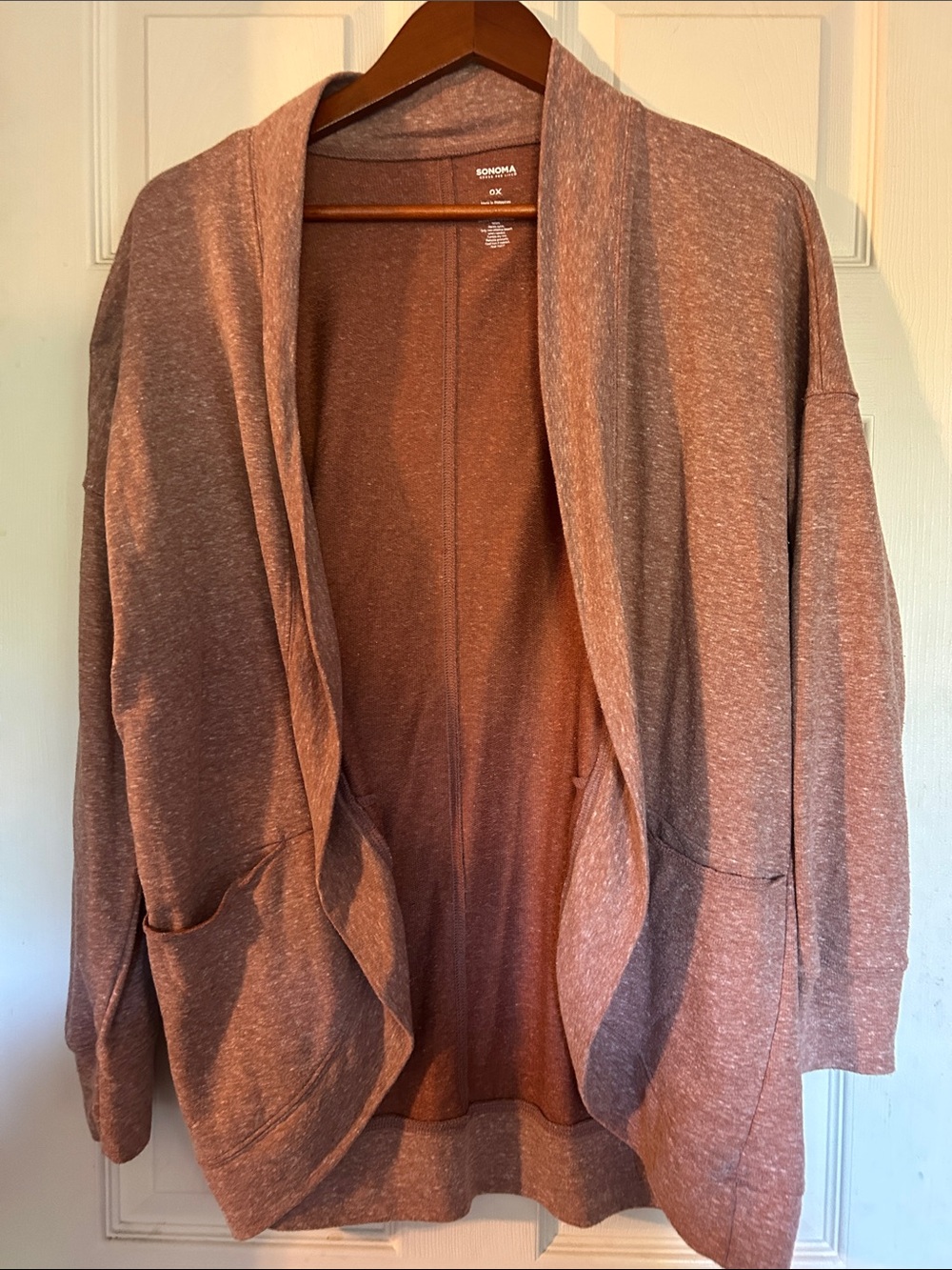 Sonoma Open-Front Cardigan in Dusty Rose Heather